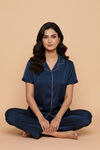 Zivame Satin Pyjama Set - Gibraltar Sea — thumbnail 5